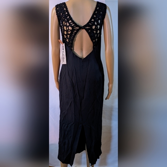 New HW Collections made in USA sleeveless black dress size 8, TG - Picture 2 of 5